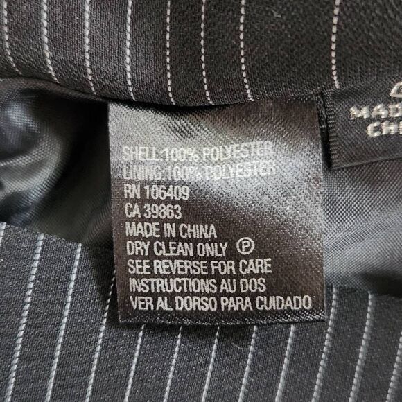 Isabella Demarco Black Pinstripe Pencil Skirt NWT Size 4 Black Striped Skirt - Picture 7 of 11